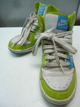 【中古】【あす楽可】NIKE/ナイキ■コートフォース 315113-142　ハイカットスニーカー■23.0cm/US6/UK3.5/EUR36.5■ホワイト×グリーン×ブルー■ポップな色合いの一足♪