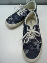 【中古】【あす楽可】Navy/ネイビー■高反発デニムオックスフォードスニーカー NV-018■26.0cm/US8■カモフラージュ柄■クラシカルなオックスフォー...