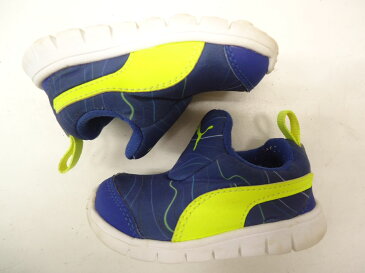PUMA/プーマ■12.0cm/UK3/EUR19/US4C■BAO 2 MARBLE Inf バオ 2 マーブル インファント ベビー キッズ シューズ スニーカー 189123-01■BLUE/ブルー/青色■嬉しいスリッポンタイプで脱ぎ履きさせるのも簡単◎【中古】