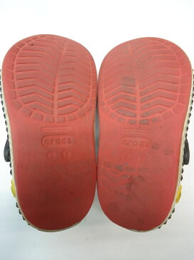 【中古】【あす楽可】crocs/クロックス■ラバーサンダル■レッド×ブラック×イエロー■ミッキーのデザインがとても可愛い♪