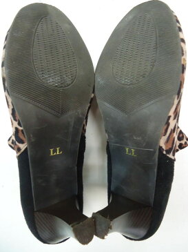 【中古】【あす楽可】to your attendant/トゥーユアアテンダント■レオパード柄ブーティー■LL(24.5cm〜24.5cm程度)■ヒョウ柄■お洒落なアニマル柄♪