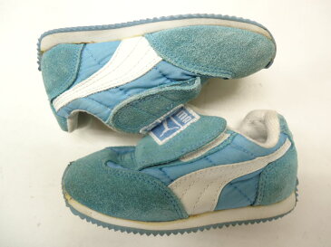 PUMA/プーマ■15.0cm/UK7/US8/FR24■ベビー キッズ ベルクロ ローカット スニーカー シューズ PR1562■ブルー×ホワイト■とても可愛い色合い、デザイン☆【中古】