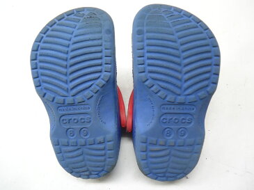 【中古】crocs/クロックス■Kid's Cayman Spiderman キッズ スパイダーマン/クロッグサンダル■8/9(15.5cm程度)■ブルー×レッド■大人気のスパイダーマンがクロックスに登場☆