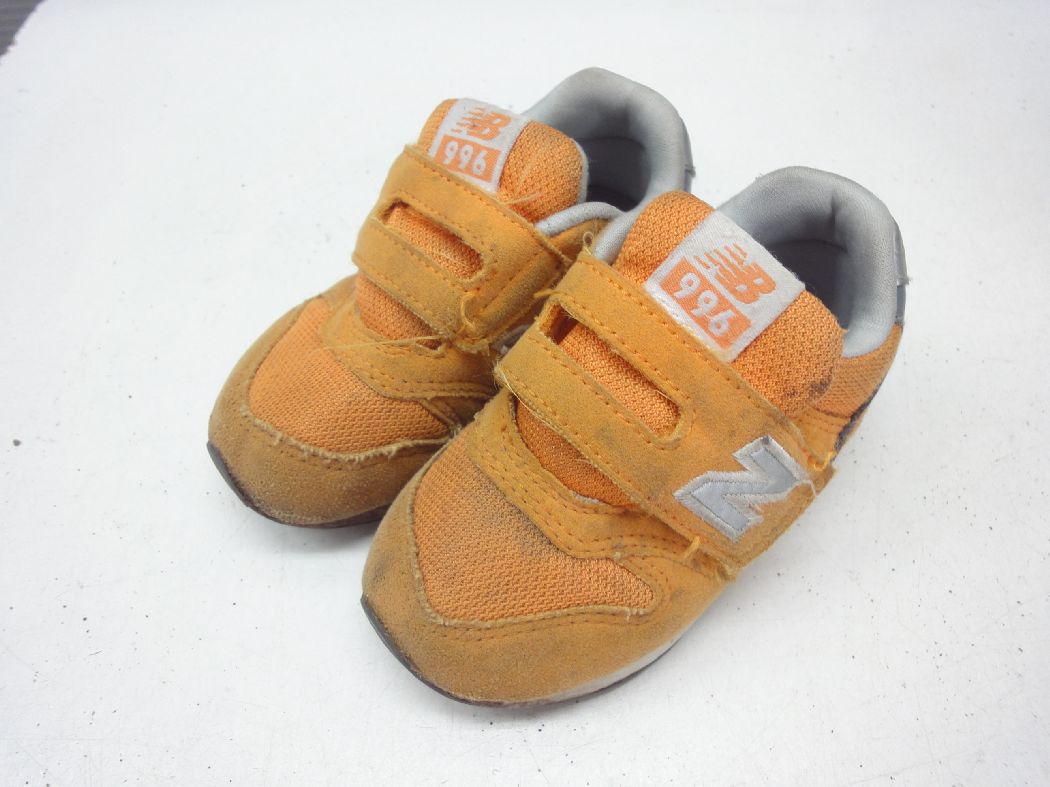 new balance/ニューバランス■14.0cm■ベビーシューズ ローカットスニーカー マジックテープ ベルクロ Z996 CGD■YELLOW/イエロー/黄色 (CGD)■マジックテープなので脱ぎ履きさせやすい◎【中古】