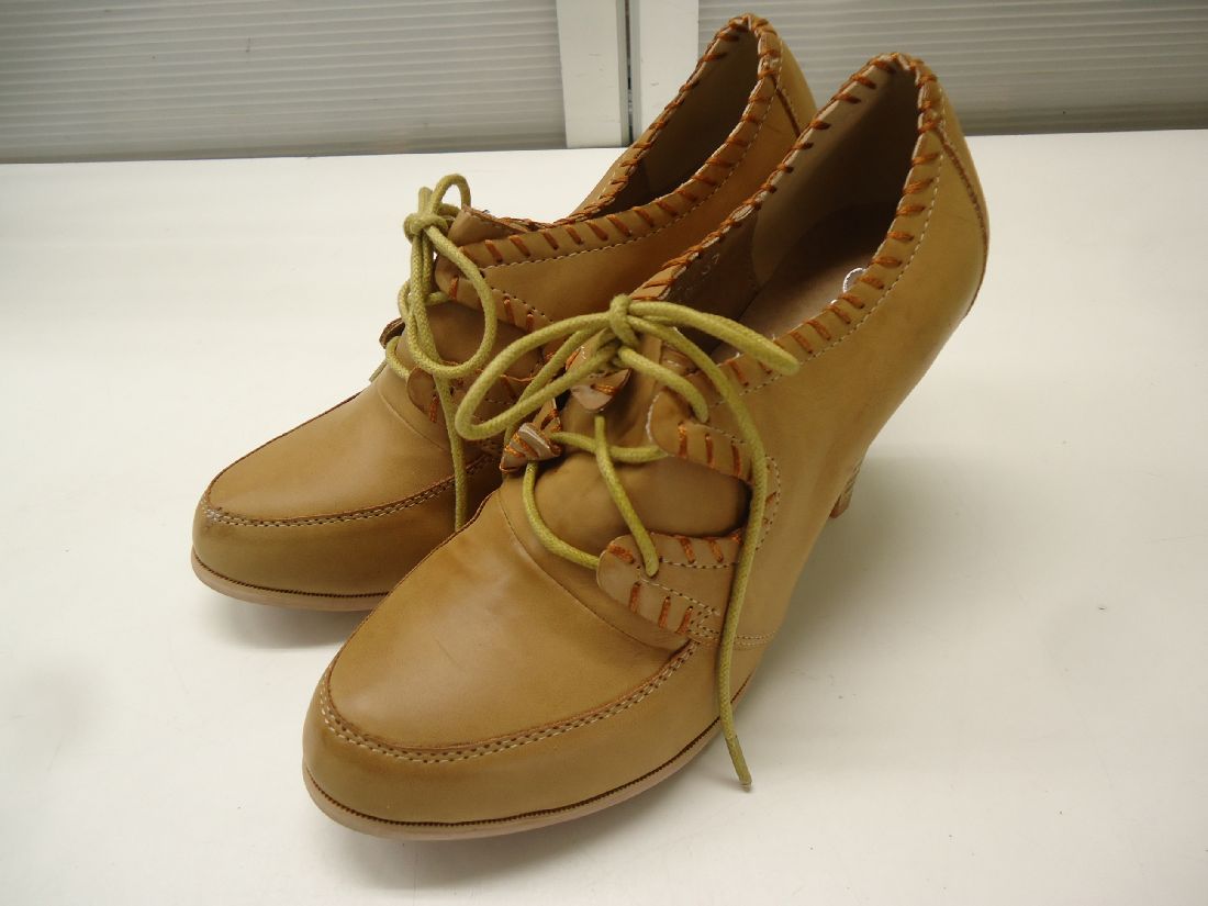 【中古】chi chi■レザーレースアップシューズ 12289 3■37(23.5cm程度)■ブラウン■美品◎ソックスなどと合わせても可愛い♪