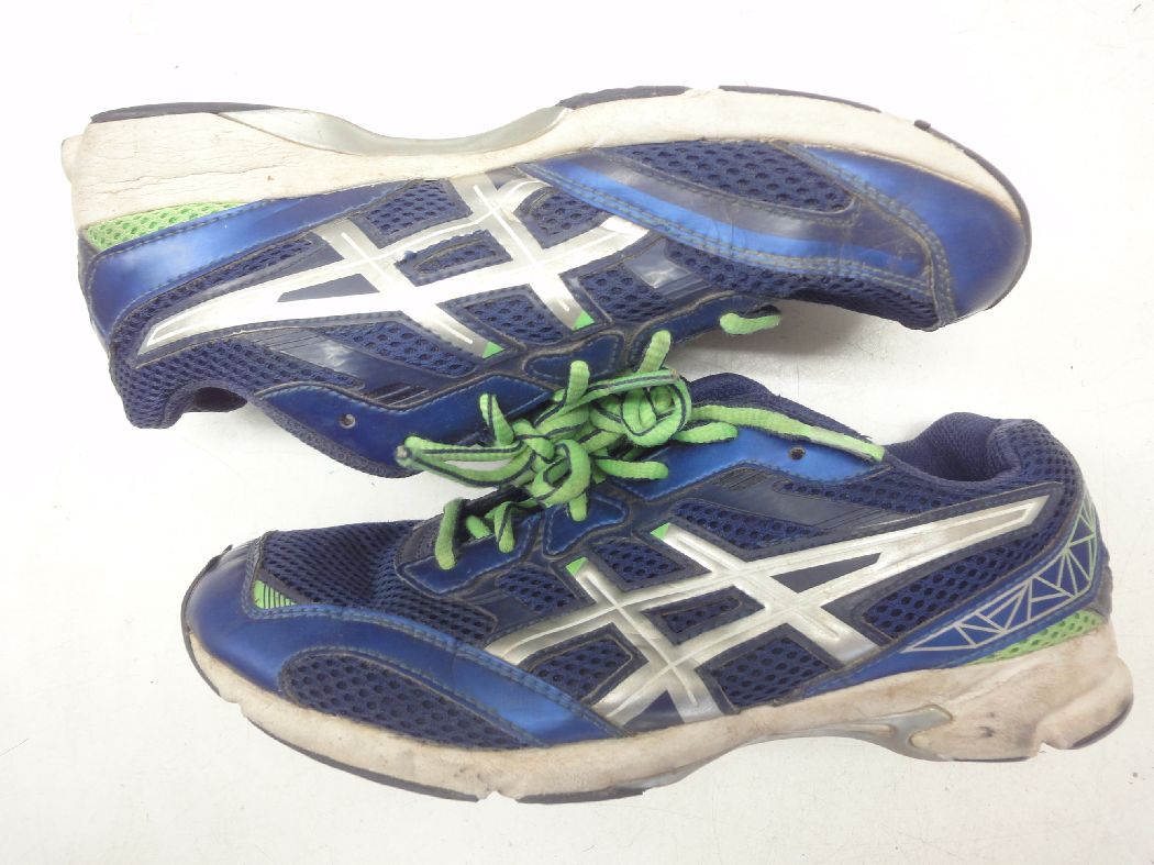 asics/アシックス■24.0cm/US51/2/EURO38■LAZERBEAM RC レーザービーム ランニングシューズ キッズ ジュニア ローカット スニーカー カジュアル■Blue/Silver ブルー/シルバー■2018年SSモデル☆【中古】