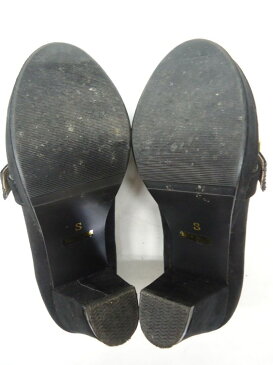 【中古】MAJESTIC LEGON/マジェスティックレゴン■ベルト付オペラパンプス■S(22.0cm〜22.5cm程度)■ブラック■状態良好◎滑らかなスエード生地にゴールドのベルトが上品なオペラパンプス♪