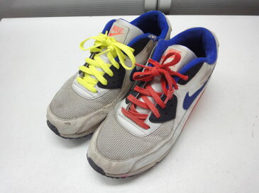 NIKE/ナイキ■28.0cm/US10/UK9/EUR44■AIR MAX 90 ESSENTIAL エアマックスエッセンシャル 537384 136■ホワイト/ウルトラマリン/ソーラーレッド■優れたクッショニングが快適性と時代を超えたスタイルを実現◎快適性と耐久性を高めるプレミアムレザーアッパー☆【中古】