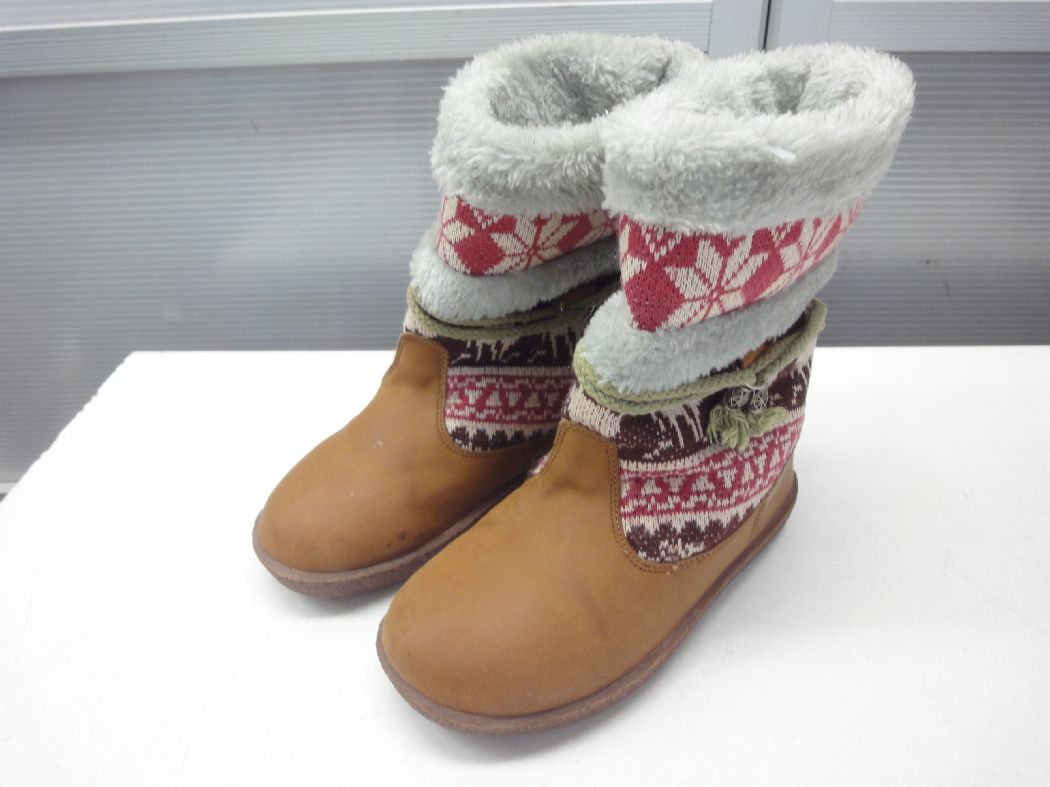 BEAR CREEK SPORT/ベアクリーク■22.5cm〜23.0cm■ボア ムートン風 フラット ショートブーツ BCS 003■キ..