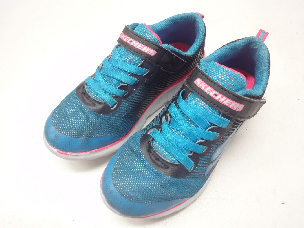 Skechers/スケッチャーズ■19.5cm/US13.5/UK12.5/EUR31/BRA29■GO RUN400- SPARKLE ZOOMS キッズ ベルクロ マジックテープ ローカットスニーカー シューズ■ブルー■クッション性が高く軽量◎