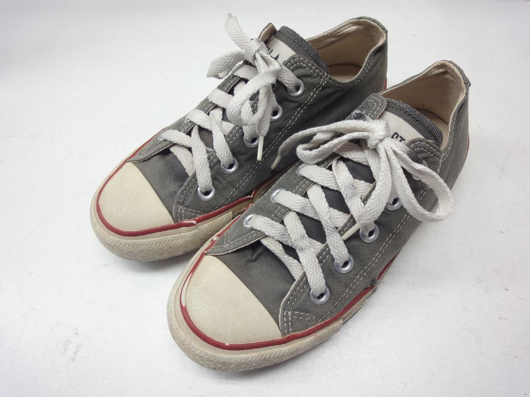 CONVERSE/コンバース■4(23.0cm)■ALL STAR オールスター ローカットスニーカー シューズ INTX■KHAKI/カーキ■高品質の日本製☆【中古】