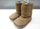 UGG new zealand/アグ ニュージーランド■18.0cm程度■キッズ スエード ショート ムートンブーツ I10■BROWN/ブラウン/茶■大人顔負けのお洒落なデザイン☆【中古】