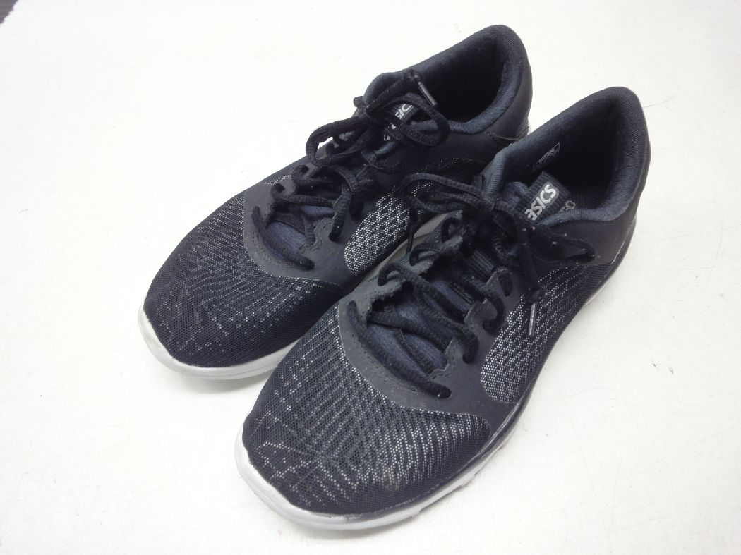 asics/アシックス■23.0cm/US6/EURO37■GEL-FIT TENPO 3 TGF206 フィットネスシューズ ヨガ ジム トレーニング ローカットスニーカー■ブラック/ホワイト■シームレスのアッパーがやわらかい履き心地を実現◎【中古】