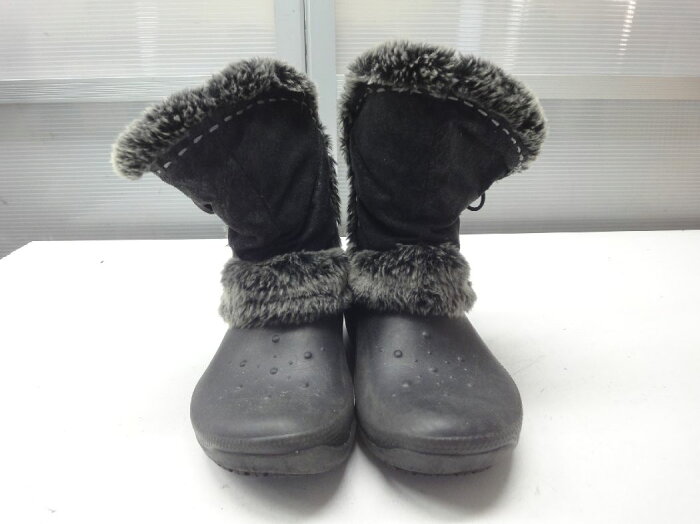 CROCS/クロックス◆eleanor/エレノア◆レディースブーツ◆23.0cm程度◆11359◆内側ボア【中古】