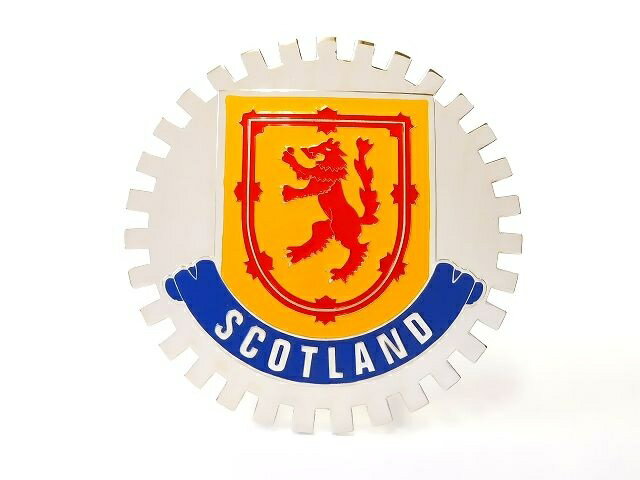 新品未使用 スコットランド SCOTLAND 国章 カーエンブレム グリルバッジ【M-12730】【ネコポスのみ送料無料】