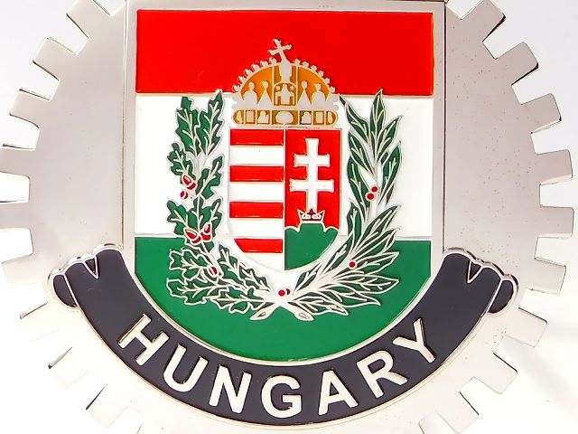楽天市場 新品未使用 ハンガリー Hungary 国章 中央ヨーロッパ カーエンブレム グリルバッジ M ネコポスのみ送料無料 オールドアートアンティーク