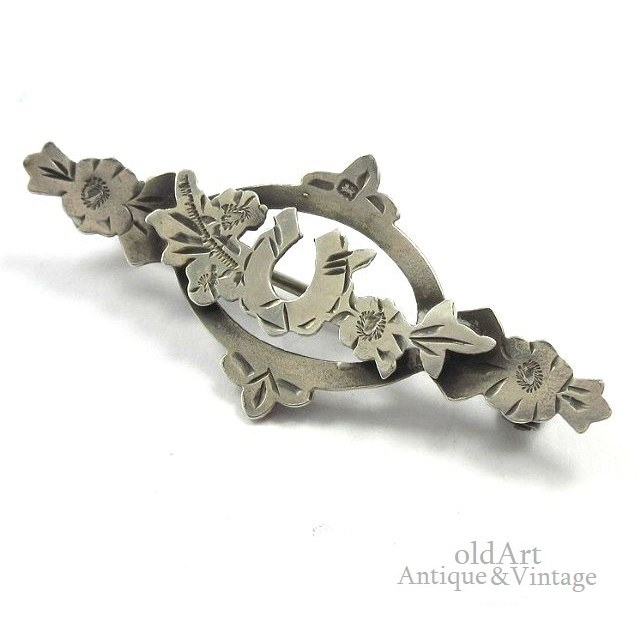 英国 イギリス 1880-1910年代 ヴィクトリアン アンティーク 馬蹄 蹄鉄 ホースシュー シルバー 純銀製 ..