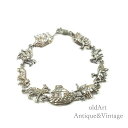 USA アメリカン ヴィンテージ 旧約聖書 神話 ノアの箱舟 方舟 動物 スターリングシルバー製 ブレスレット【N-21488】【中古】【送料無料】