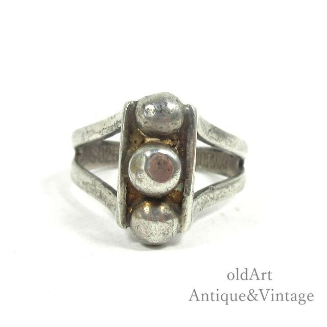 北欧 ノルウェー製 1950-70年代 モダン 銀細工 スターリング シルバー製 ヴィンテージ リング 指輪【13号】【N-22871】【中古】【送料無料】