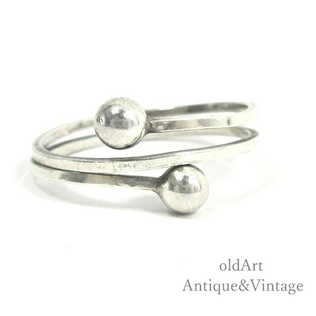 北欧 ノルウェー製 1950年代 モダン 銀細工 シルバー製 ヴィンテージ レディース リング 指輪【14号】【N-21970】【中古】【送料無料】