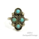 USA製 1960年代 ヴィンテージ ネイティブアメリカン インディアン ターコイズ STERLING シルバー 銀製 リング 指輪【8.5号】【N-22361...