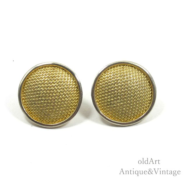 USA 1960年代 アメリカン ヴィンテージ Trifari クラウン トリファリ コスチュームジュエリー ゴールド クリップ イヤリング【N-22084】【中古】【送料無料】