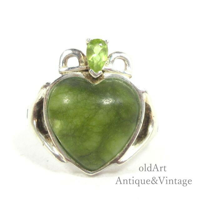 アイルランド製 伝統的な指輪 クラダリング コネマラ大理石 スターリングシルバー ホールマーク刻印 ア..