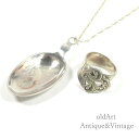 北欧 ノルウェー製 1960年代 ヴィンテージ TH. MARTHINSEN『LILLEMOR』SILVER830 銀製 スプーンペンダント ネックレス & ス...