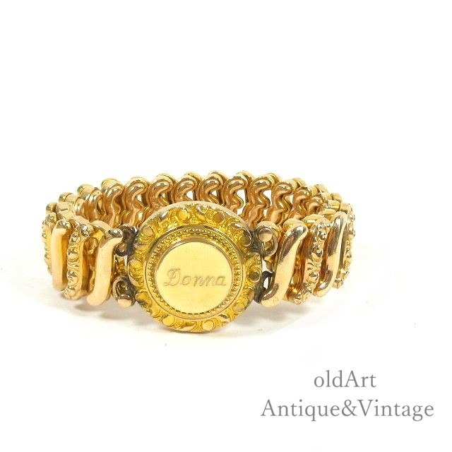 USA製 1940年代 WW2 ヴィンテージ SweetHeart スウィートハート 金張り 蛇腹 ベルト レディース ミリタ..