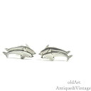 北欧 デンマーク製 ヴィンテージ GeorgJensen ジョージジェンセン イルカ カフス #129【N-24717】【中古】【送料無料】