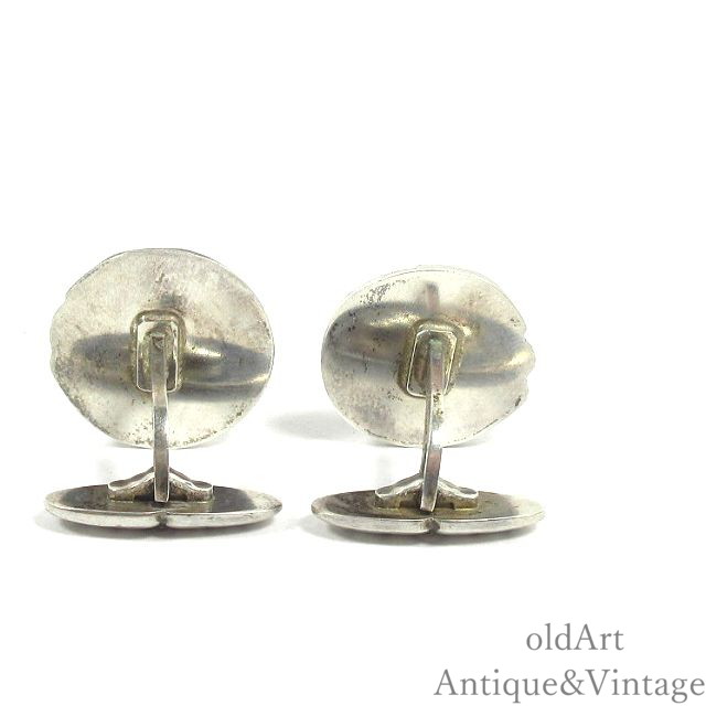 北欧 デンマーク製 ヴィンテージ GeorgJensen ジョージジェンセン 魚 モチーフ カフス #14【N-24718】【中古】【送料無料】