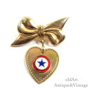 USA製 1940年代 WW2 ヴィンテージ US.ARMY Sweet heart ミリタリー ブローチ ピン【N-24824】【中古】【送料無料】
