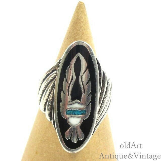 一点物 USA製 G&S社 1986年 アメリカン ヴィンテージ イーグル バイカー リング メンズ 指輪【14.5号】【N-24932】【中古】【送料無料】