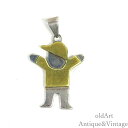 MEXICO製 メキシコ ヴィンテージ GIRL スターリングシルバー 925製 真鍮 BOY 男の子 チャーム ペンダント ネックレス【N-24339】【中古...