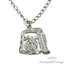 USA製 ヴィンテージ フリーメイソン シュライナー フェズハット 帽子 透かし 銀細工 STERLING シルバー 製 フォブ ペンダント ネックレス チャー...