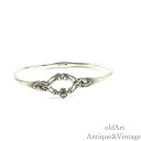 アイルランド製 TJH工房 Claddagh クラダ 伝統的 ケルティック ノット ケルト 紋様 スターリングシルバー 銀製 ブレスレット バングル【17.5c...