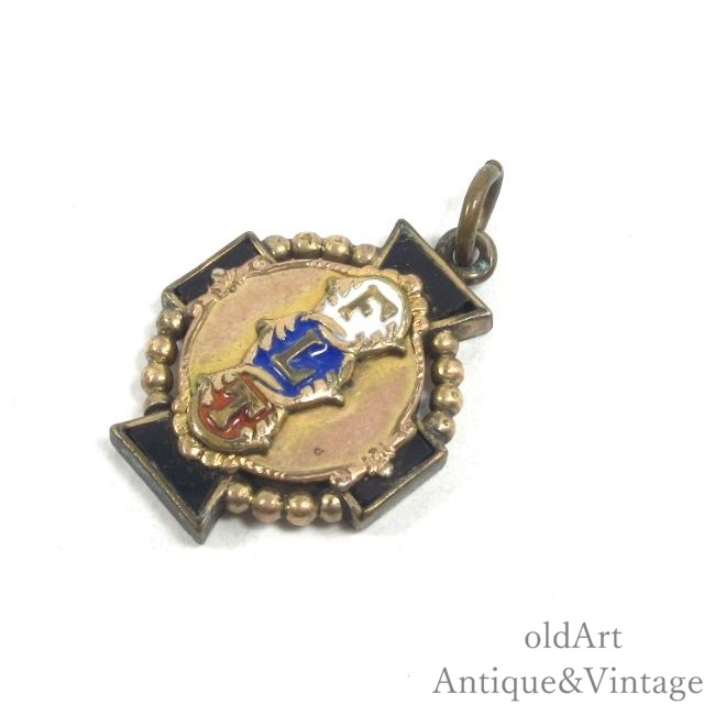 USA製 アンティーク 1890-1910年代 Odd fellows オッドフェローズ FLT 七宝焼き フ...