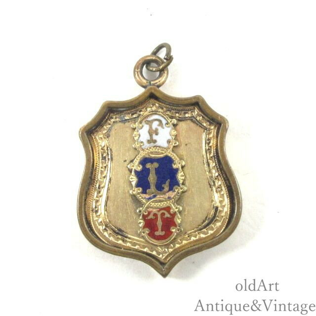 樂天商城 - USA製 アンティーク 1910年代 Odd fellows オッドフェローズ FLT 七宝焼き フォブ ペンダント ヘッド ネックレス トップ 懐中時計【N-25782】【中古】【送料無料】