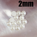 穴なしパール半円 2mm 約300個 手芸用品