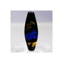 トンボ玉 アンティーク金箔黒と藍 マーキス 16x44x8mm 1個 アクセサリーパーツ 手芸用品 オシャレ品