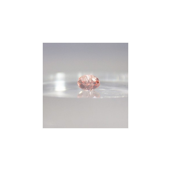 クリスタル　ガラス　　ピーチ　6×4mm　10個　アクセサリーパーツ　手芸用品