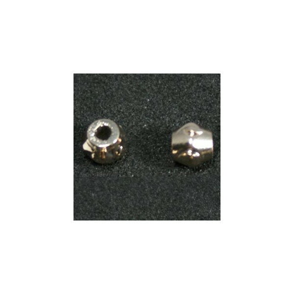 メタルビーズ　14KGP/Gラウンド4mm03　10個　アクセサリーパーツ　手芸用品　プレスレット　ネックレス