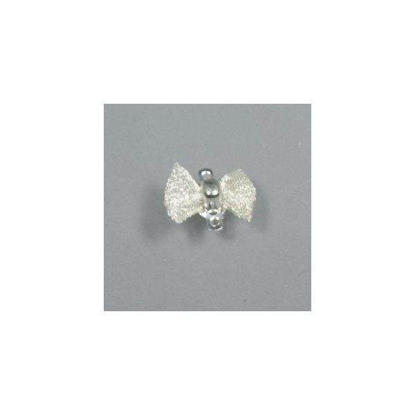 メタルビーズ　WSリボン　6個　アクセサリーパーツ　手芸用品