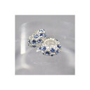 メタル ドーナツ ロンデル LTサファイヤラインストーン 11x6mm 1個 アクセサリーパーツ手芸用品 プレスレット