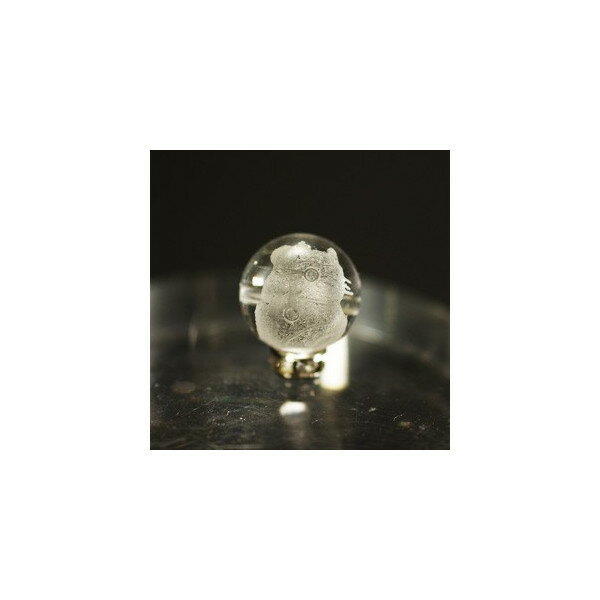 招き猫 水晶 素掘り 12mm 1個 御守り石 パワーストーン 天然石 手...