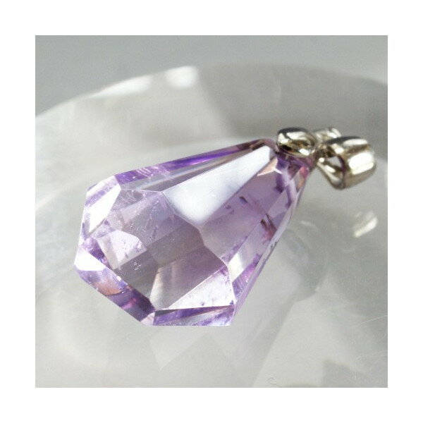 天然石 アメジスト　ペンダントトップ　 15x22mm　1点物　パワーストーン　アクセサリーパーツ　手芸品　御守り石　風水石　誕生石　プレスレット　ネックレス