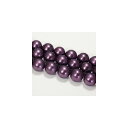 シェルパール 茄子紺 ラウンド 12mm 1本 アクセサリーパーツ 手芸用品 プレスレット ネックレス