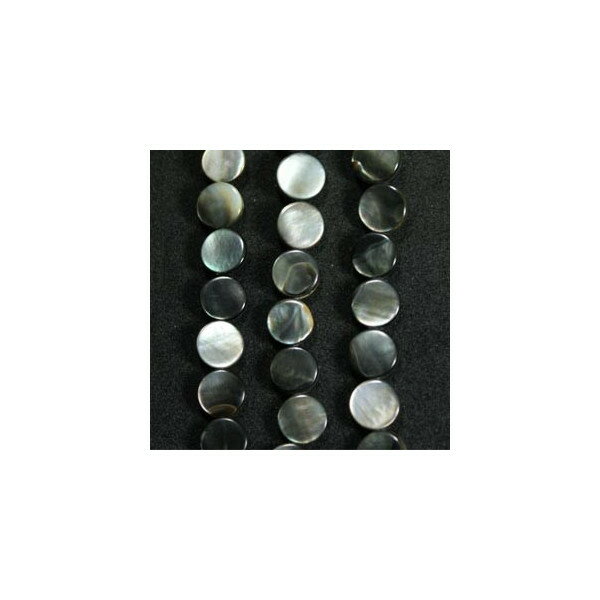 シェルパーツ　黒蝶貝　10mm　ディスク　10個　アクセサリーパーツ　手芸用品　手作りネックレス