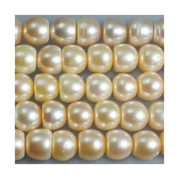 淡水パール　ホワイト　丸　9mm　1本　真珠自然色　アクセサリーパーツ　手芸用品　プレスレット　ネックレス