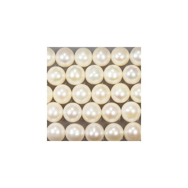 淡水パール　ホワイト　丸　9mm　大粒　真珠自然色　アクセサリーパーツ　手芸用品　プレスレット　ネックレス